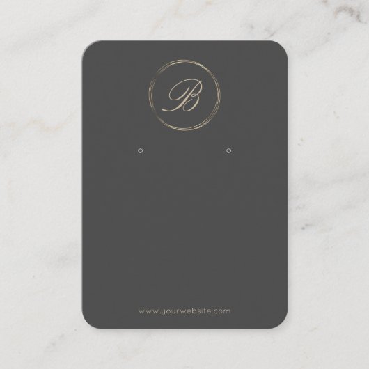 ミニマリスト・モノグラム・イヤリング表示名刺 名刺 (正面)