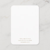 ミニマリスト・モノグラム・イヤリング表示名刺 名刺 (裏面)