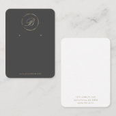 ミニマリスト・モノグラム・イヤリング表示名刺 名刺 (正面/裏面)