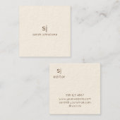 ミニマリスト・モノグラム スクエア名刺 (正面/裏面)