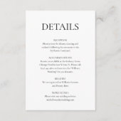 ミニマリスト モノグラム ブラック＆ホワイト ウェディング ディテール エンクロージャーカード (正面)