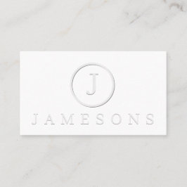 ミニマリスト・モノグラム・ロゴ・エンボス効果 名刺