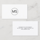 ミニマリスト/モノグラム 名刺 (正面/裏面)