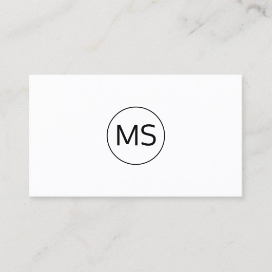 ミニマリスト/モノグラム 名刺 (正面)
