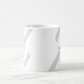 ミニマリスト モノグラム & 名前 エレガント ネイビーグレー コーヒーマグカップ (中央)