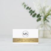 ミニマリスト/モノグラム/金ゴールドバーメタリック 名刺 (スタンド正面)