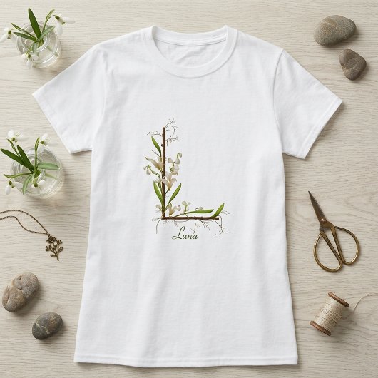 ミニマリスト モノグラム L: 自然のささやき Tシャツ