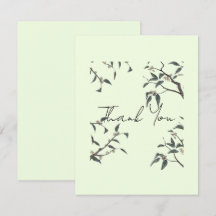 ミニマリスト ユーカリ 感謝カード |