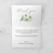 ミニマリスト ユーカリ 結婚式 お礼カード サンキューカード (内部)