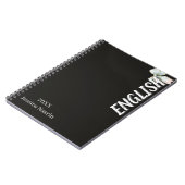 ミニマリスト ライラック 縦書き 学校科目 ノートブック (左側)