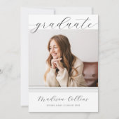 ミニマリスト・ライン卒業パーティーの写真 招待状 (正面)