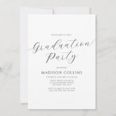 ミニマリスト・ライン卒業パーティーの写真 招待状 (裏面)