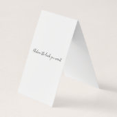 ミニマリスト ライン アート ロング ウェーブ ナチュラル ヘア スタイリスト 名刺 (裏面)