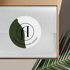 ミニマリスト ラウンド ロゴ ビジネス ステッカー