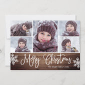 ミニマリスト ラスティック クリスマス おめでとう 5枚の写真 (正面)