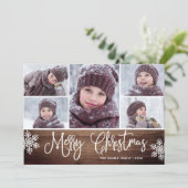 ミニマリスト ラスティック クリスマス おめでとう 5枚の写真 (スタンド正面)