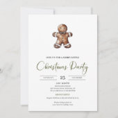 ミニマリスト ラスティック ナチュラル アーシー 水彩 クリスマス 招待状 (正面)