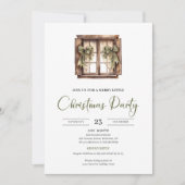 ミニマリスト ラスティック ニュートラル アーシー コージー クリスマス 招待状 (正面)