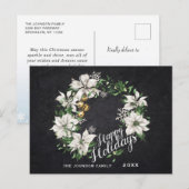 ミニマリスト ラスティック メリークリスマス グリーティング ホリデー ポストカード (正面/裏面)