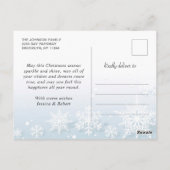 ミニマリスト ラスティック メリークリスマス グリーティング ホリデー ポストカード (裏面)