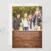 ミニマリスト ラスティック 4 フォト クリスマス グリーティング ボホ (裏面)