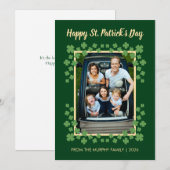 ミニマリスト ラッキー シャムロック セントパトリックデーの写真 シーズンカード (正面/裏面)