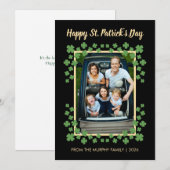ミニマリスト ラッキー シャムロック セントパトリックデーの写真 シーズンカード (正面/裏面)
