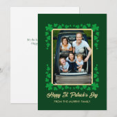 ミニマリスト ラッキー シャムロック セントパトリックデーの写真 シーズンカード (正面/裏面)