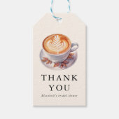 ミニマリスト・ラブはコーヒーを醸造しているブライダルシャワー ギフトタグ (正面)