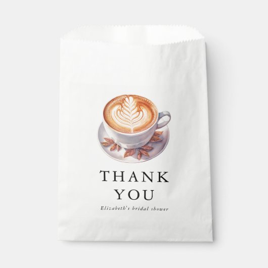 ミニマリスト・ラブはコーヒーを醸造しているブライダルシャワー フェイバーバッグ (正面)