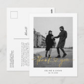 ミニマリスト ラブ ハート スクリプト ウェディング 感謝の意を表す ポス ポストカード (正面/裏面)