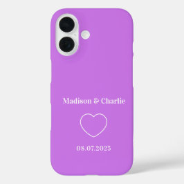 ミニマリスト ラブ 結婚記念日 iPhone 16ケース