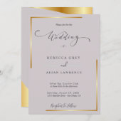 ミニマリスト ラベンダー 招待状, 洗練されたイベント ステーショナリー 招待状 (正面/裏面)