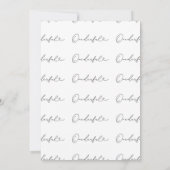 ミニマリスト リトル ミス ワンダフル 1歳の誕生日 招待状 (裏面)