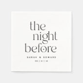 ミニマリスト・リハーサル・ディナー前の夜 スタンダードカクテルナプキン (正面)