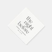 ミニマリスト・リハーサル・ディナー前の夜 スタンダードカクテルナプキン (角)