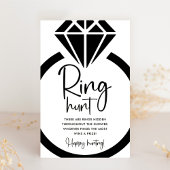ミニマリスト リング ハント ゲーム ブライダル シャワー サイン