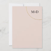 ミニマリスト リング リハーサル ディナー 招待状 (裏面)