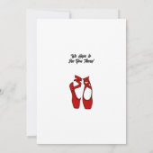 ミニマリスト レッド バレエ ダンス リサイタル ご招待 招待状 (裏面)