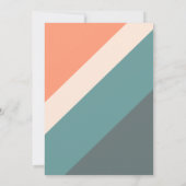 ミニマリスト レトロ オレンジ ジオメトリック ザ ウェディング オブ 招待状 (裏面)