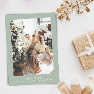 ミニマリスト レトロ タイプライター 縦写真 セージ シーズンカード