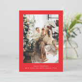 ミニマリスト レトロ タイプライター 2つの縦写真 赤 シーズンカード (スタンド正面)