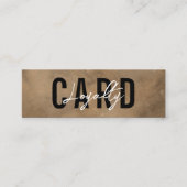 ミニマリスト レトロ ヴィンテージ ブラウン クラフト シンプル コーヒー ロイヤリティカード (正面)