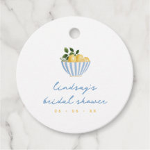 ミニマリスト レモン ブルー & イエロー ブライダル シャワー