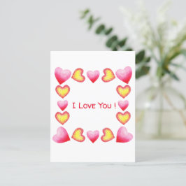 ミニマリスト  ロマンチック  愛してる  バレンタインデー   インビテーションポストカード