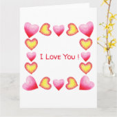 ミニマリスト  ロマンチック  愛してる  バレンタインデー   カード (黄色い花)