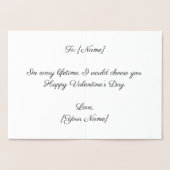 ミニマリスト ロマンティック バレンタインデー カード | いつも (内部)