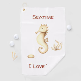 ミニマリスト ロマンティック 海辺の夏 ゴルフタオル