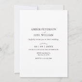 ミニマリスト ロマンティック 雨のウェディング フォト セーブザデート (裏面)