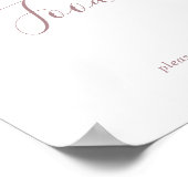 ミニマリスト ローズゴールド フードテーブルサイン ポスター (角)